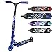 Infinity Scooter Monopattino Freestyle Professionale per Adulti e Bambini da 8 Anni con ABEC-9 Cuscinetto e 100 Millimetri pu Ruote - per Principianti ed esperti (Revel blu)