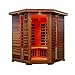 Produktbild PureHaven Infrarotkabine 150x150x80x95x80 cm aus kanadischem Tannenholz Bluetooth-Soundsystem Lichttherapie in 4 Farben digitale Steuerung