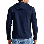 Hanes-Mens-Originals-Tri-blend-Jersey-Hoodie-T-Shirt-Hoodie-with-Henley-Collar