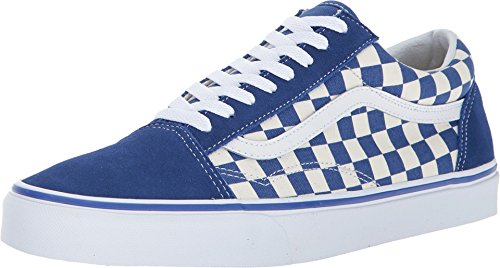 Vans Unisex Old Skool (Primary Check) True Blue/White Mens 4/Womens 5.5
