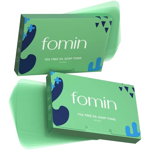 Image of FOMIN Paper Soap Sheets for Hand Washing - 200 Tea Tree Travel Soap Sheets