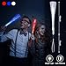 NUDALA 36 Pack Red Blue White Glow Sticks Light Up Fiber Optic Stick Glow Wands Bulk with 3 Flashing Models for 4th of July Halloween Party Favors
