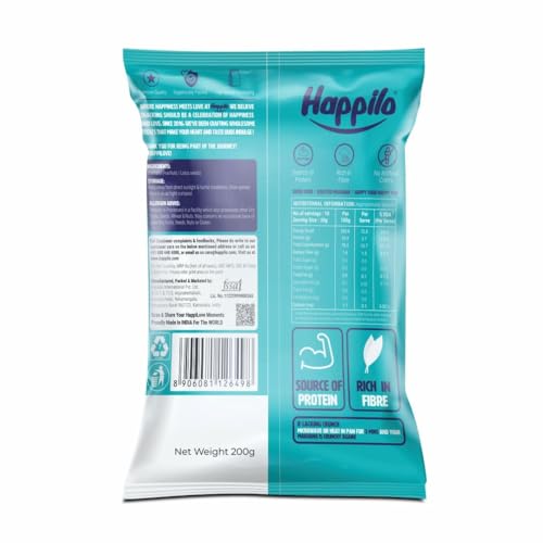 Image of Happilo Premium All Natural Fox Nuts (Phool Makhana) 200g (Pack of 5) | Lotus Seeds, Gorgon Nuts, Puffed Kernels, Hand-Picked