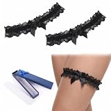 MNYXIS 2 Pezzi Giarrettiera Sposa con Elegante Scatola Regalo, Giarrettiera Matrimonio Ner...