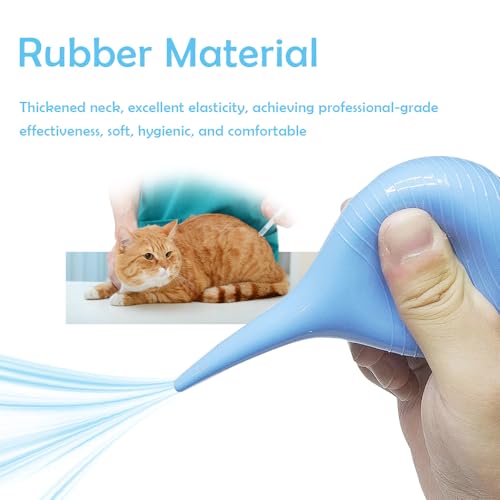 4 Pack Hand Bulb Ear Syringes, Professional Soft Reusable Rubber Suction Ear Syringe Ball, Manual Fluid Suction Device Ear Washing Squeeze Bulb for Adults, Pet, 3 Sizes(30ml x 2, 60ml x 1, 90ml x 1)