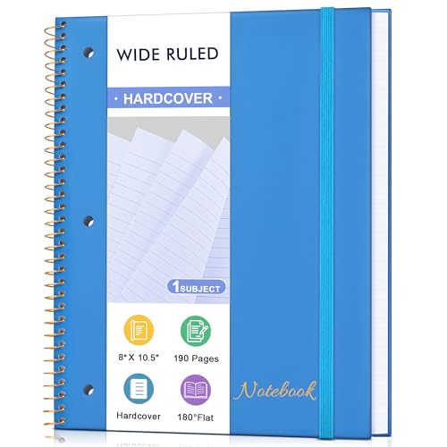 Cahier à spirale large ligné pour ne plus déchirer vos pages d\'écriture importantes