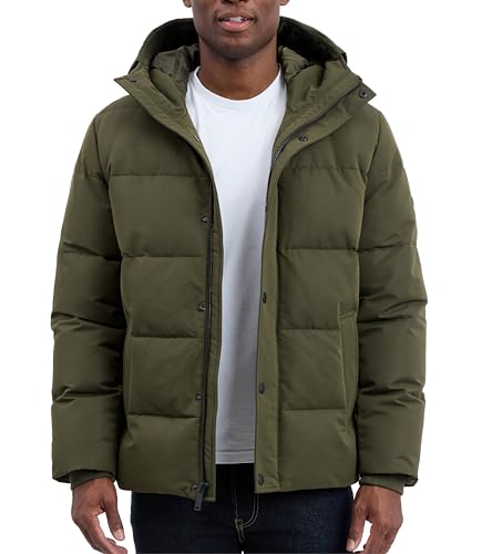 Image of Michael Kors Men's Heavyweight Mens Puffer Jacket With Hood, Water Resistant