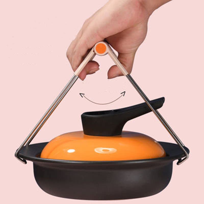 Zetqhuu Pinza per piastre calde, clip del supporto per ciotola anti -scolsa, Pizza Pan Gripper Anti Scald | Flessino per pentole isolante da 2 in 1 per cottura cottura, pinze ciottole calde
