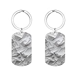 Schlüsselanhänger aus zerknittertem Papier, Metall, Edelstahl, personalisierbar, einzigartiger Schlüsselanhänger, Erinnerungsstück für Haus- und Autoschlüssel, Schlüsselfinder, Damen und Herren