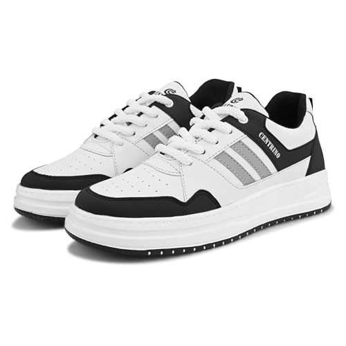 Image of Centrino High Top Sneakers for Men | Shoes for Man Stylish | Casual Lace-Up Lightweight Canvas Walking Shoes | Cushioned Insole | Breathable Comfortable | Anti-Skid Sole | Trendy Mens Sneaker Shoes (9538)