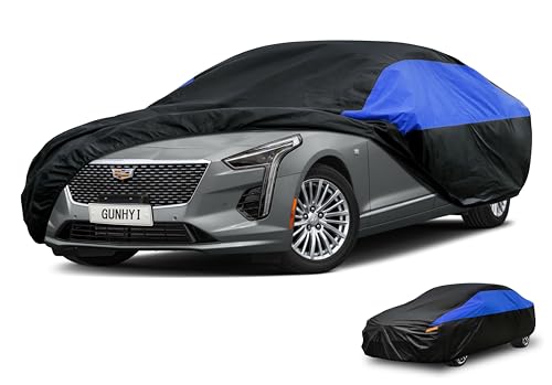 Image of GUNHYI Cadillac Car Cover Custom Fit Cadillac CTS (2003-2014) Waterproof All Weather, Lightweight Full Car Cover Outdoor Sun UV Rain Dust Snow Wind Protection.