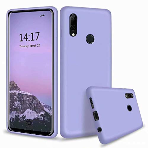 NiaCoCo Compatible con Huawei P Smart Z 2019/Y9 Prime 2019 Carcasa Ultra Delgada a Prueba de Golpes Silicona Líquida Funda para Teléfono Gel Suave Microfibra de Caucho Rayado Protector CAS(Azul