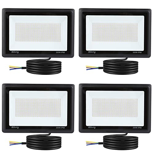 Blivrig 4PCS 200W LED Strahler Außen