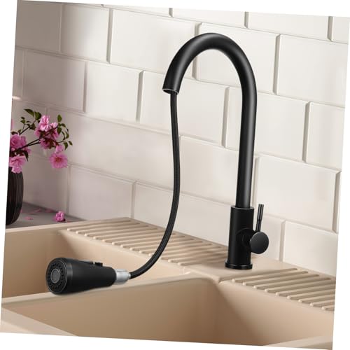 Mitigeur cuisine douchette extractible et double commande robinet noir 360