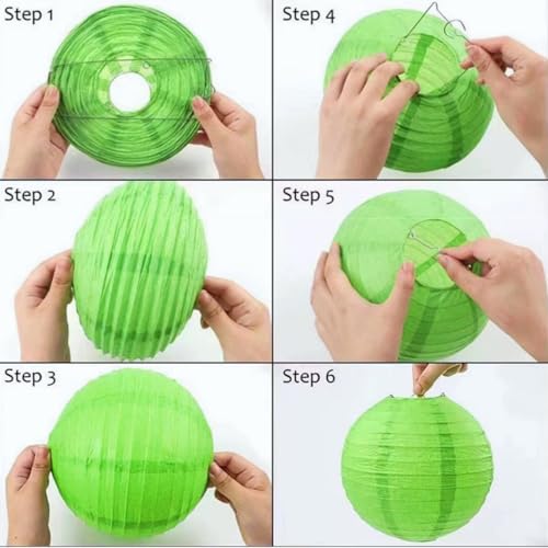 Image of Paper Lanterns Decorative 15pcs Pastel Colorful Theme Party Decorations for Birthday Party Baby Shower Graduation Anniversary Blue Pink Green Purple Yellow Room Hanging Decor