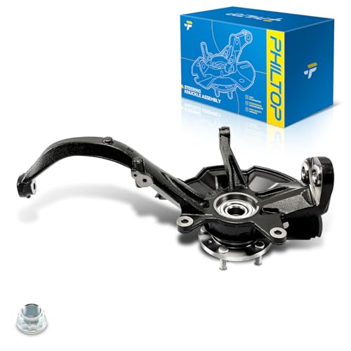 Image of PHILTOP Steering Knuckle & Wheel Bearing Hub Assembly, 1PC Front Right Passenger Side Compatible with Fusion 2006-2012, MKZ 2007-2012, Milan 2006-2011, Zephyr 2006 Replaces 698-408