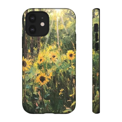 Coque iPhone 12 Sunlights in Forest rigide au fini mat anti-trace et anti-glisse
