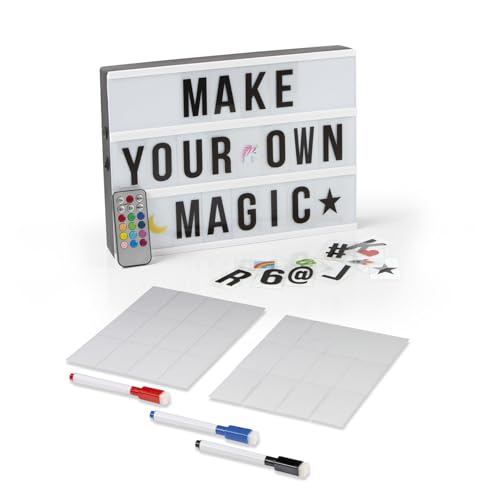 EASYmaxx LED-Leuchtkasten Light Box + Schreibset | Für individuelle Textbotschaften | Mega-Set mit...