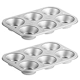 Photo Gallery decorrack 2 padelle antiaderenti per muffin da 10,4 x 17 pollici, vassoio per cupcake per forno, resistente teglia per quiche, confezione da 2 Photo Gallery decorrack 2 padelle antiaderenti per muffin da 10,4 x 17 pollici, vassoio per cupcake per forno, resistente teglia per quiche, confezione da 2