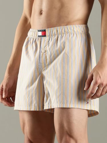 Image of Yellow Striped Mid Rise Boxer