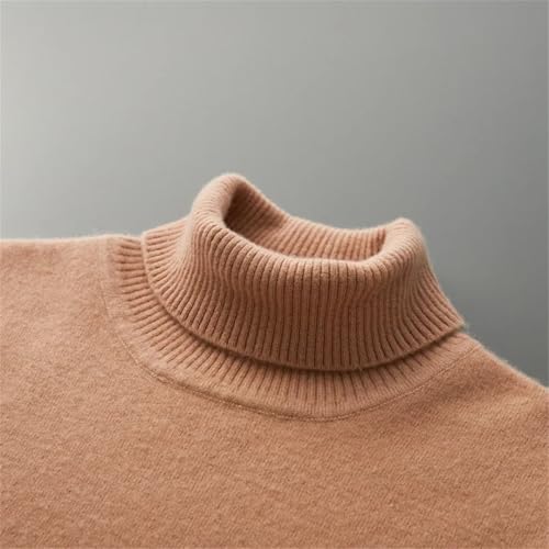 Men's 100% Merino Wool Sweater Turtleneck Knitting Pullover Fall Winter Casual Basic Knit Jumper4