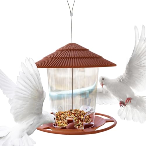 Mangeoire transparente pour perroquets et inséparables de jardin