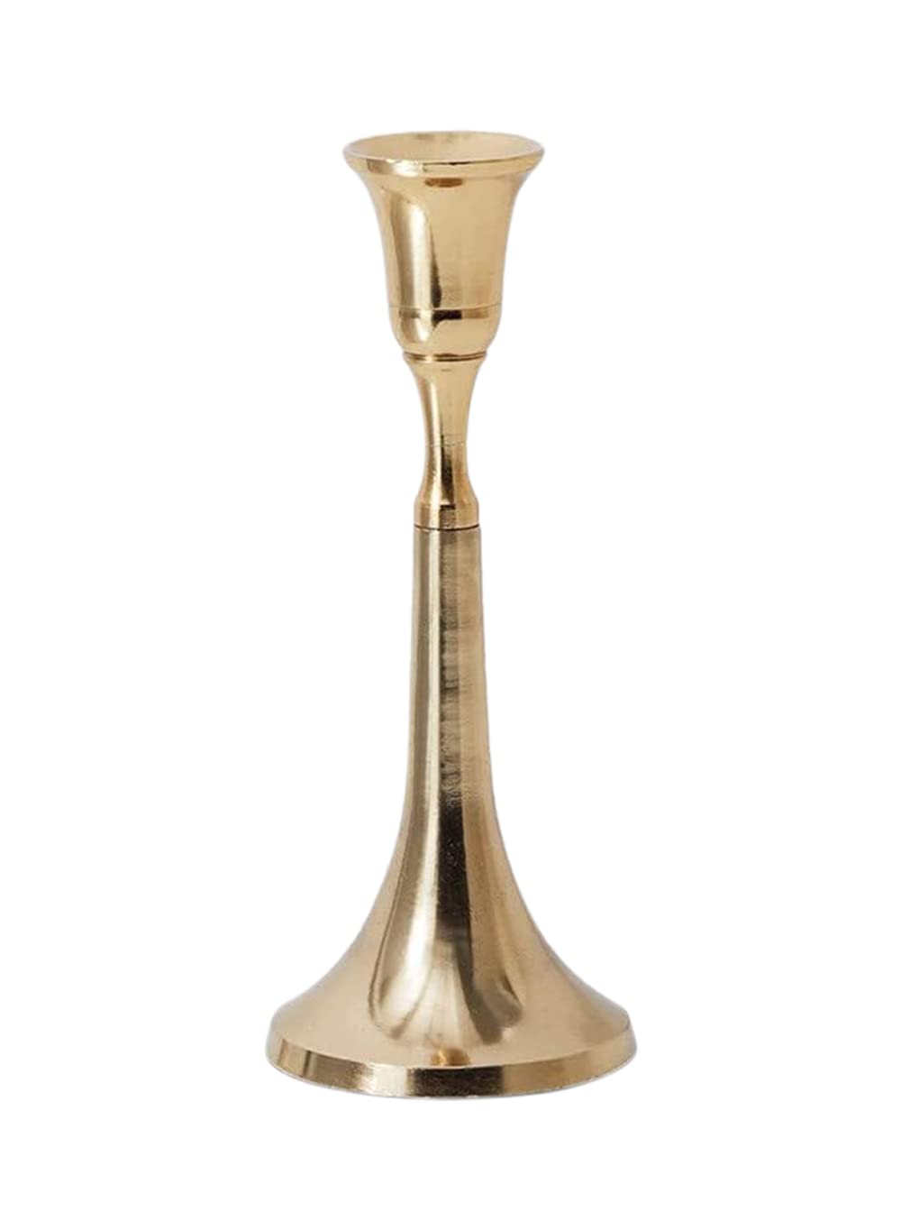 Serene Spaces Living Gold Candlestick Holder (Medium 7