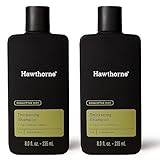 Hawthorne Thickening Shampoo for Thinning Hair. Fight Hair Loss With Rice Protein & Vitamin E Thickening Formula. Eucalyptus Mint Scent. Sulfate Free Mens All Natural Shampoo. 8 fl. oz. 2-Pack.