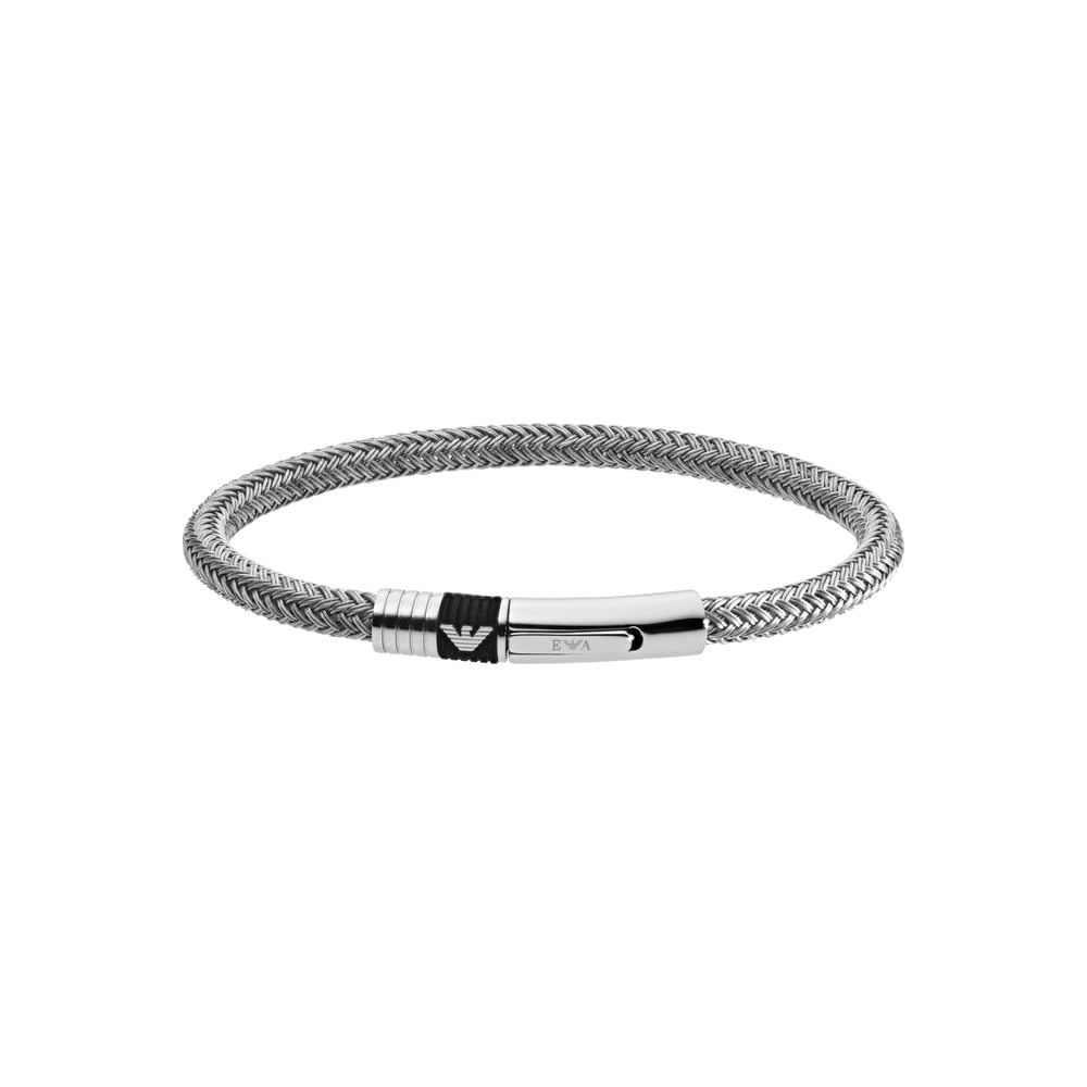 Emporio Armani Mens Bracelet EGS162304017 Stainless Steel Black