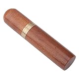 Agujas de coser de madera, caja de agujas, soporte de seguridad de madera, caja de almacenamiento, organizador, contenedor de accesorios de agujas de coser hechos a mano (café)