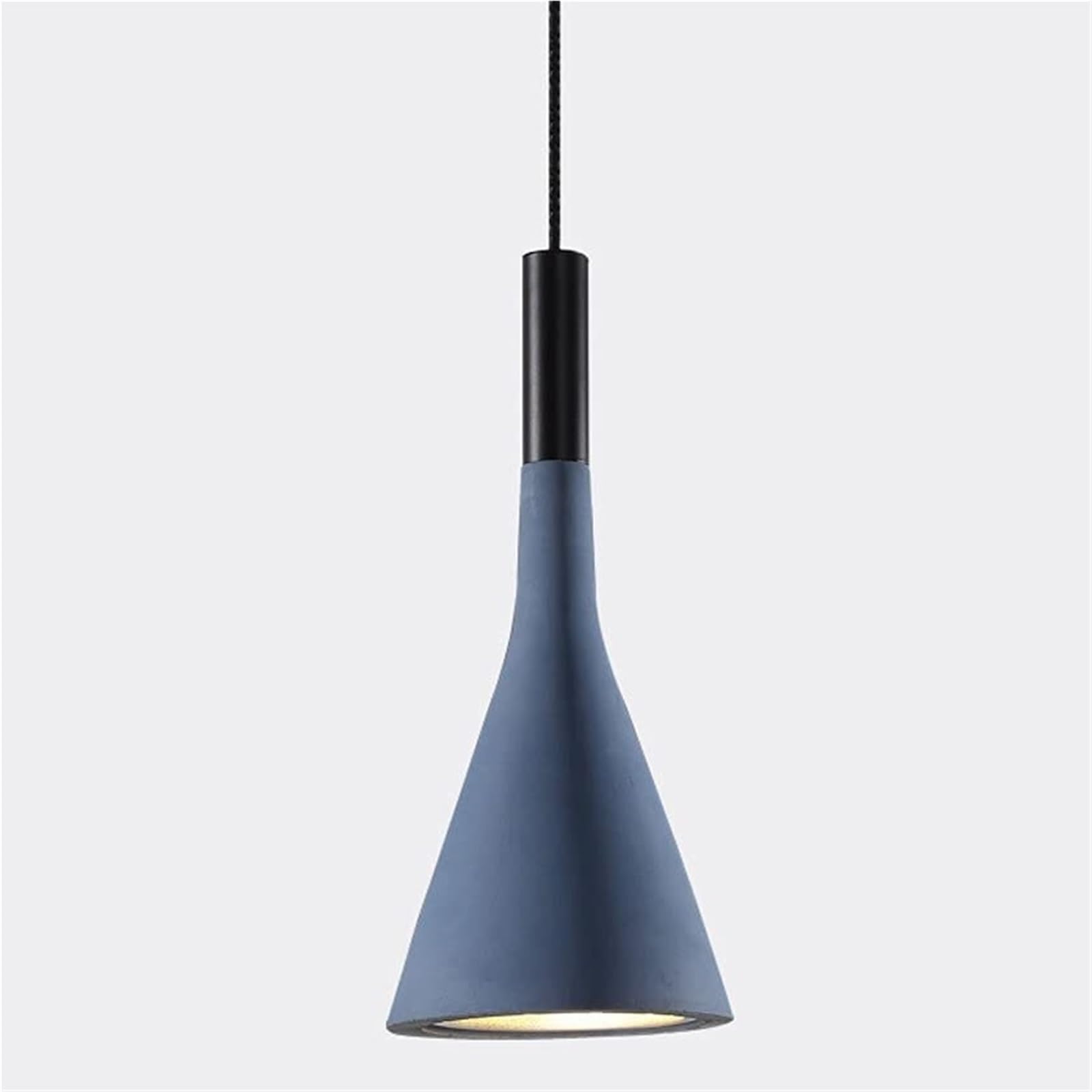 KHUKHU Industrial Retro E27 Horn Cement Pendant Lights, Nordic Creative Color Lampshade Bar Counter Exhibition Hall Ceiling Light Fixtures, Corridor Kitchen Island Restaurant(A)