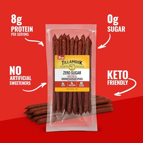 Tillamook Country Smoker Smoked Sausage, Zero Sugar, Original, 16 oz, 36 Count - image 2
