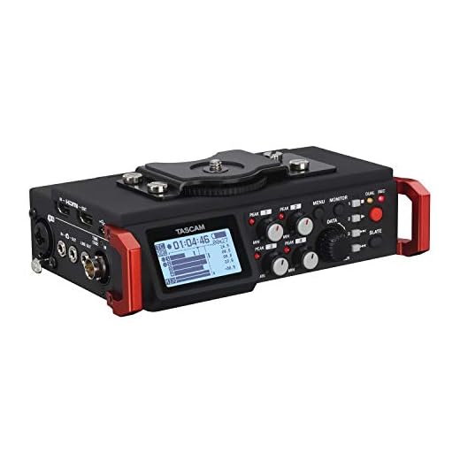 Tascam DR-701D 6-Track Portable Audio Recorder for DSLR Camera, Black
