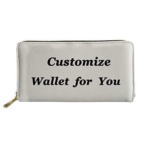 WELLFLYHOM Travel Wallets for Women Ladies Long Purse Leather Zipper Closure Card Slots Coin Case
