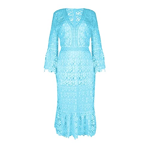 Robe décontractée en dentelle chic et fluide pour femme moderne