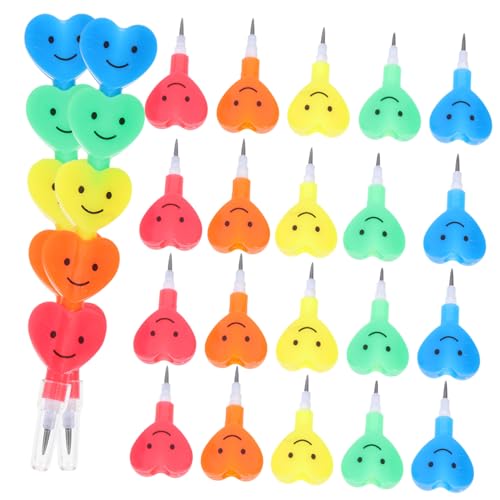 OFFSCH 20個積み重ね可能なハート型免削鉛筆 用書きやすい文房具 パーティー景品 学校賞品 かわいいデザインで滑らかな書き心地