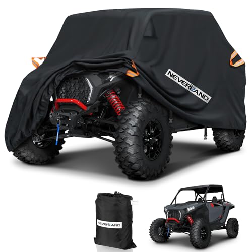 Image of NEVERLAND UTV Cover Heavy Duty Waterproof 2-3 Seater All-Weather Protection | for Polaris Ranger RZR Yamaha Rhino Can-Am Commander Defender Honda Pioneer Sxs Teryx, 300D Oxford Fabric Rain UV Protection