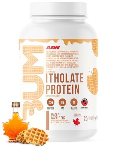 RAW Whey Isolate Protein Powder, Maple Waffle Eh? (CBUM Itholate) - 100% Grass-Fed Sports Nutrition Powder for Muscle Growth & Recovery - Low-Fat, Low Carb, Naturally Flavored - 25 Servings