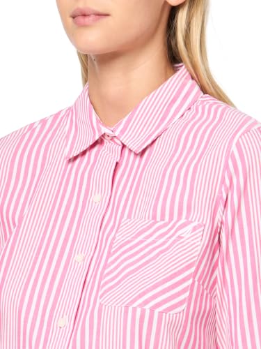 Image of Nautica Women's Button Front Long Sleeve Roll Tab Shirt