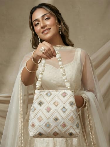 Image of Adiva Potli Handbags For Women | Potli Bags For Ladies For Wedding | Potli Bags For Women | Wedding Bags For Woman | Batwa Potlis Hand Bag | Designer Potli Bag For Ladies For Marriage