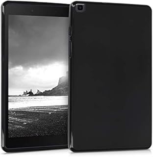 kwmobile TPU Silicone Case Compatible with Samsung Galaxy Tab A 8.0 (2019) - Case Soft Flexible Shock Absorbent Cover - Black Matte