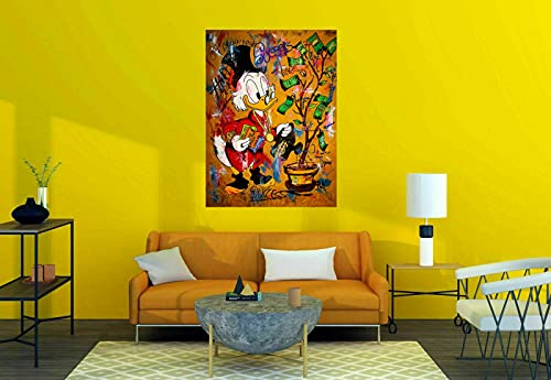 Toile Dagobert Duck moderne pour réveiller un mur blanc triste - 6