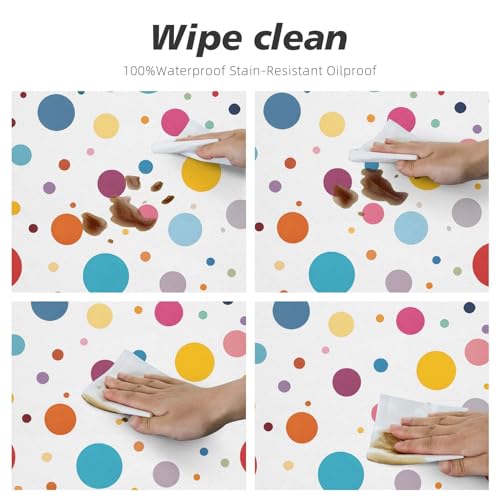 Nappe ronde ajustée en polyester de qualité à beau motif - 7