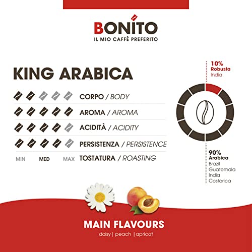 Caffè Bonito - Caffè in grani miscela KING, 90% ARABICA 1 kg