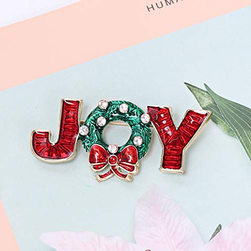 Christmas JOY Brooches Holiday Joy Pins for Women Girls Infants Brooches Pins Set (A JOY)3