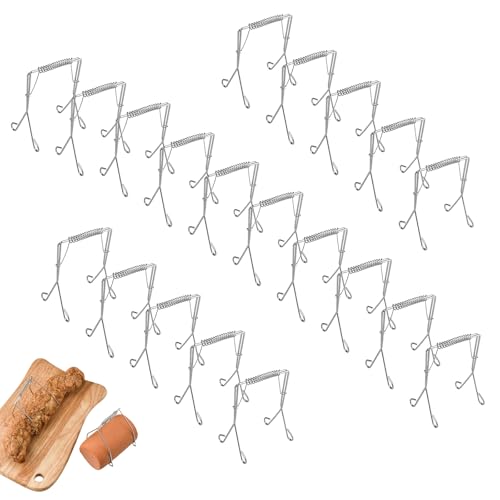 20 pinzas para roulados: pinzas para rouladen de acero inoxidable, perfectas para fijar rollos de carne y repollo, fáciles de limpiar, ideal para la cocina familiar