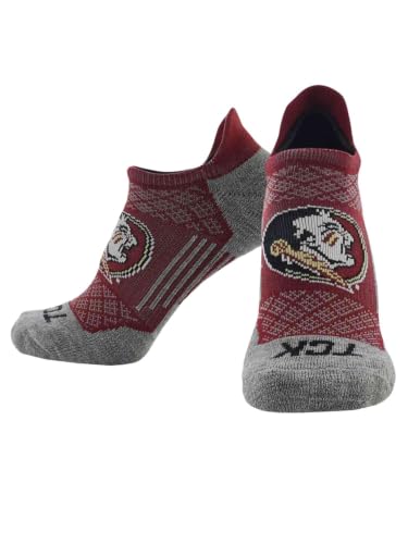 NCAA No Show Tab Socks - Florida State Seminoles Garnet/Gold Large