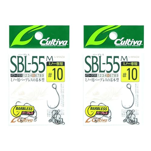 【まとめ買い ×2個セット】 オーナー OWNER カルティバ シングル55 バーブレス ミノー用 10号 SBL-55M 釣具 釣り具 釣り用品