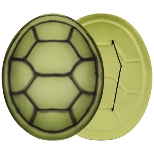 Zerodeko Mochila de Caparazón de Tortuga 2 Piezas: Caparazón de Tortuga EVA con Banda Elástica - Accesorios de Disfraz para Niños Fiesta de Halloween Props de Juego de Roles