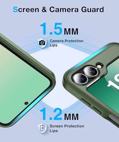Image of NO.1 Magnetic for Samsung Galaxy Z Flip 6 Case Compatible with MagSafe [Military Grade Drop Tested][Translucent Matte][Anti-Fingerprint] Soft Silicone Bumper for Samsung Flip 6 Case Slim, Green